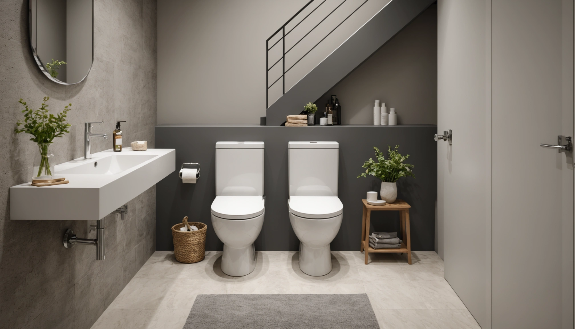 photo wc sous escalier