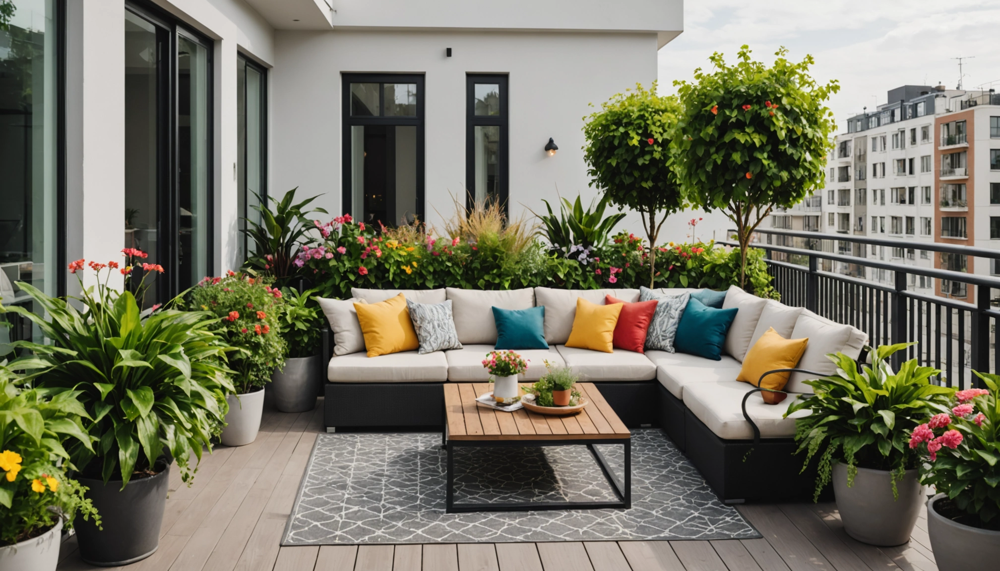 balcon sur le toit