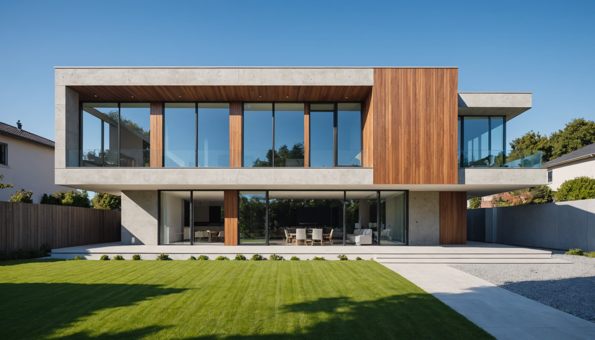 maisons modernes avec toit plat
