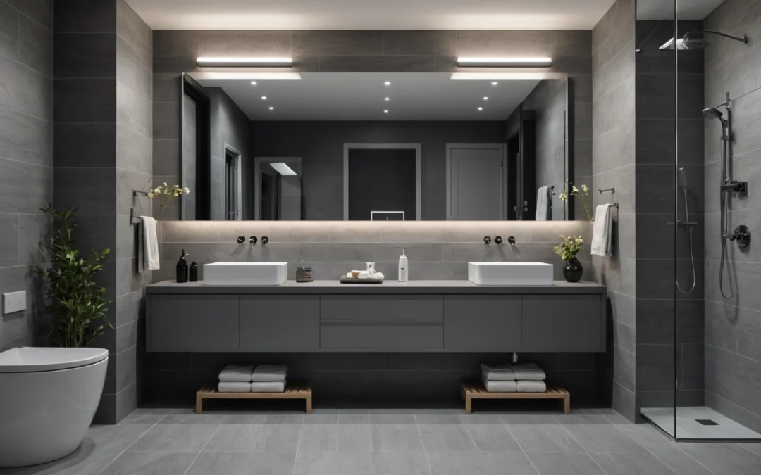 carreaux gris pour salle de bain