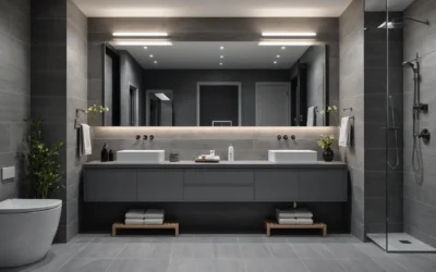 Carreaux gris pour salle de bain : élégance et astuces modernes à connotation naturelle