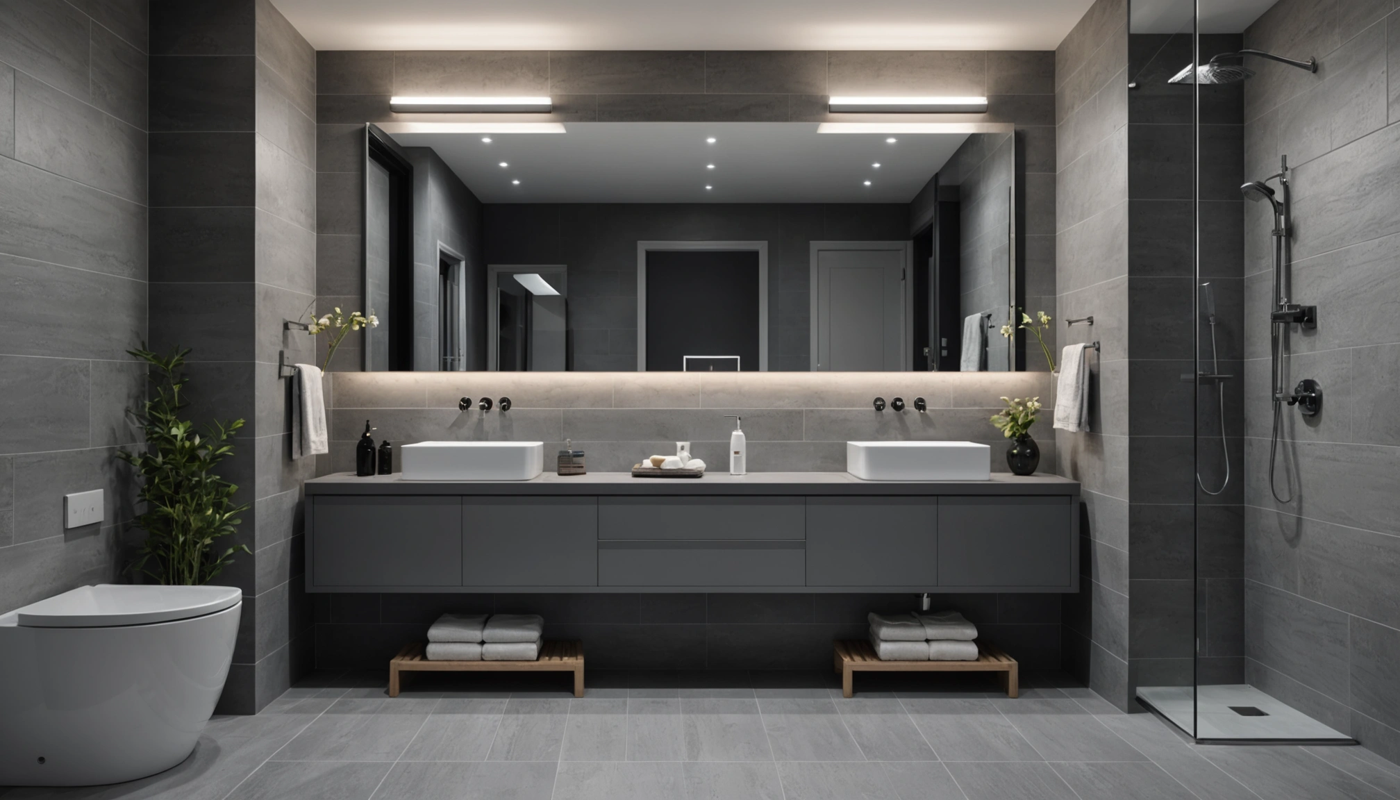 carreaux gris pour salle de bain