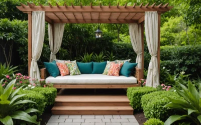 Lit de jardin tout confort : reposez-vous en paix sous un toit anti-intempéries