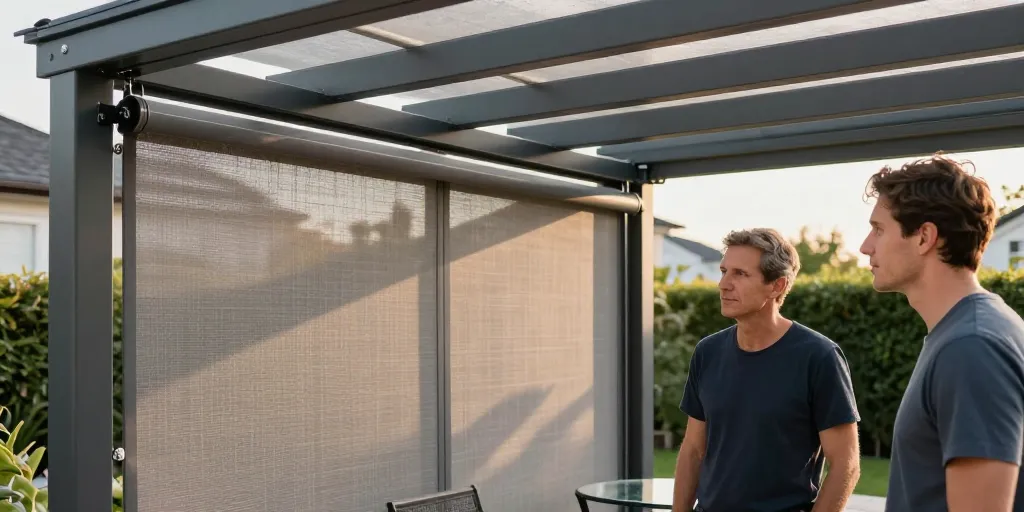 pergola avec store enrouleur