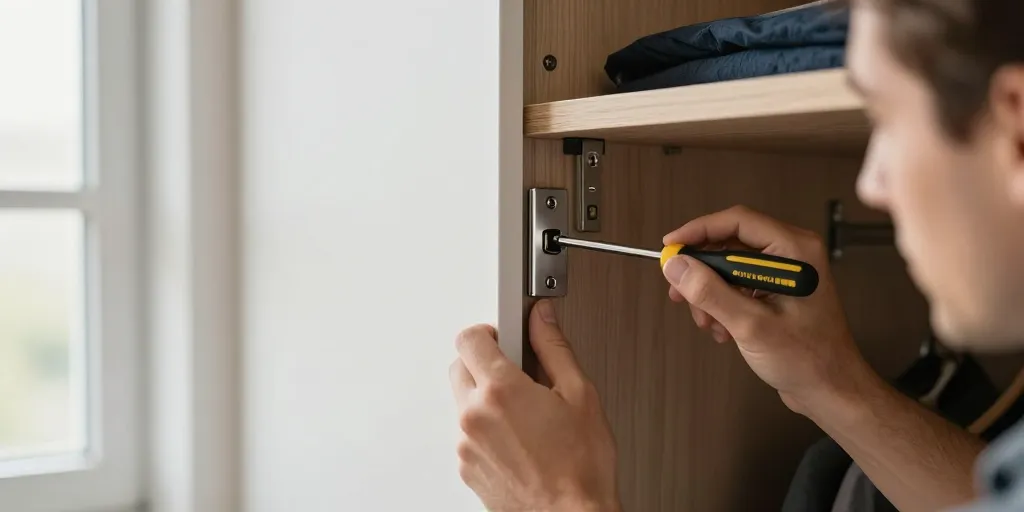 serrure pour porte coulissante placard